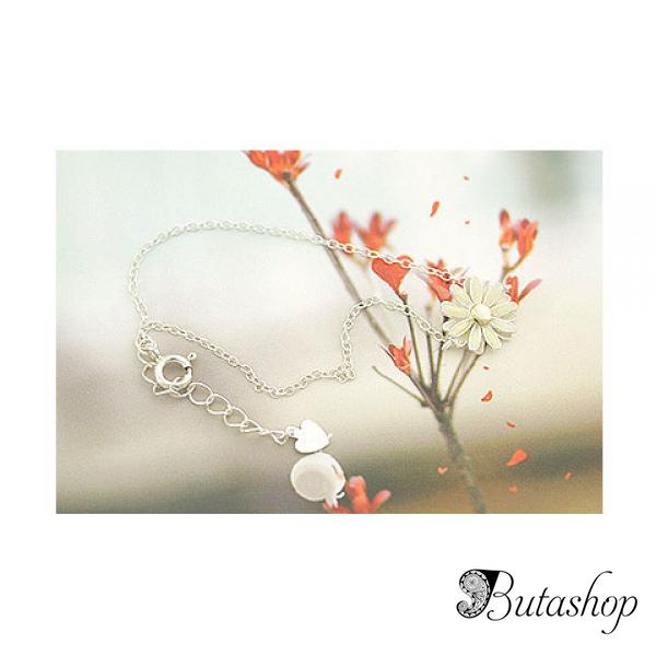 РАСПРОДАЖА! Мерцающее ожерелье с цветочком - butashop.com