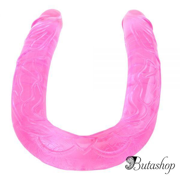 Jelly Flexible Double Dong-pink - butashop.com