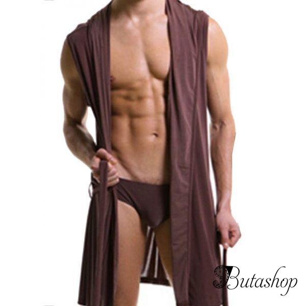 Мужской коричневый халат - www.butashop.com