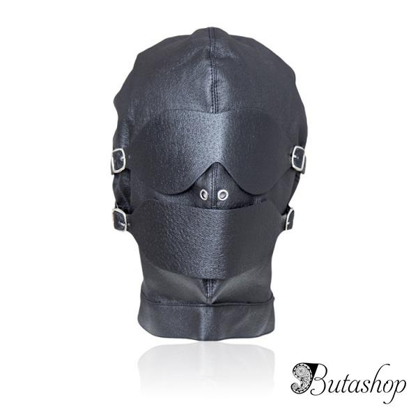 Черная кожаная маска длябдсм игр - butashop.com