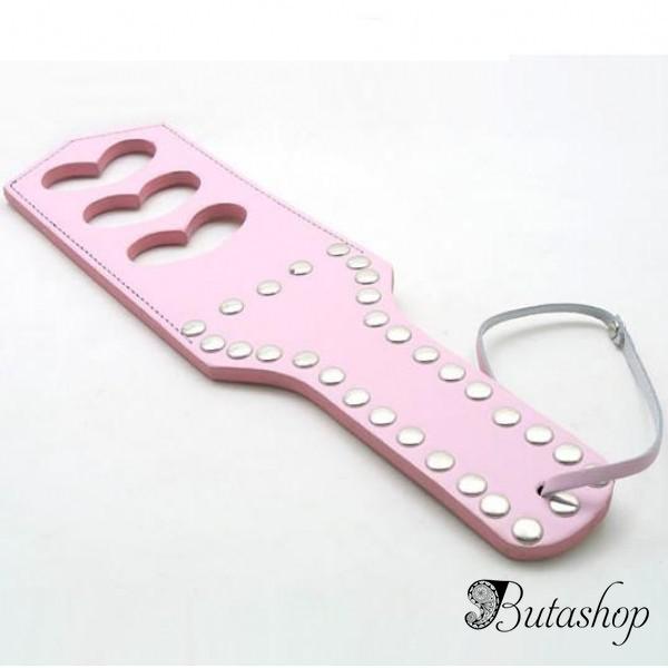 Розовая шлепалка с сердечками - butashop.com