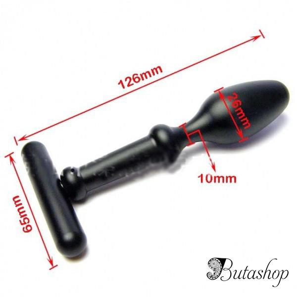 Анальная игрушка черного цвета - butashop.com
