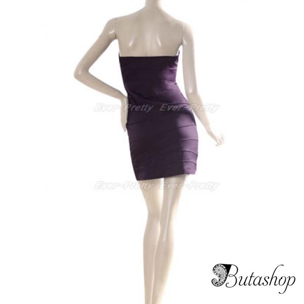 РАСПРОДАЖА! Фиолетовое платье без бретелек - butashop.com