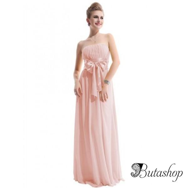 РАСПРОДАЖА! Сексуальное розовое длинное вечернее платье - butashop.com