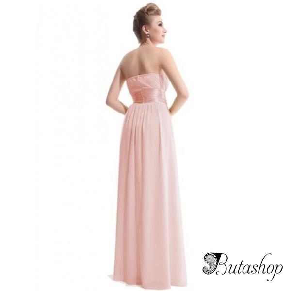 РАСПРОДАЖА! Сексуальное розовое длинное вечернее платье - butashop.com