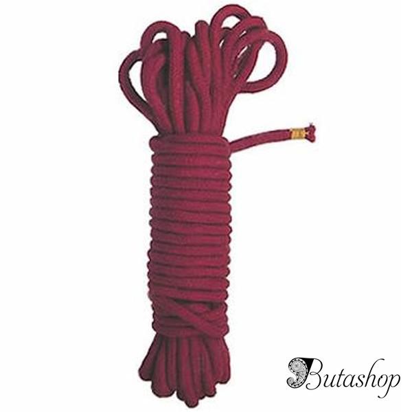 Красные хлопковые веревки для БДСМ-игр - butashop.com