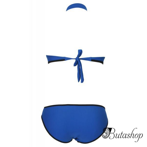 Синий купальник с молниями - butashop.com