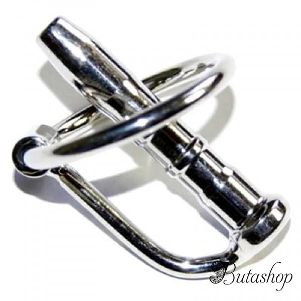 Короткий буж для уретры с металлическим кольцом - butashop.com