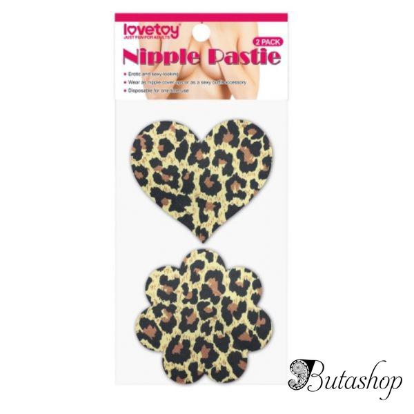 Леопардовые стикини сердечко и цветочек (2 пары) - butashop.com