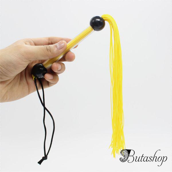Небольшая резиновая плеть желтая - butashop.com