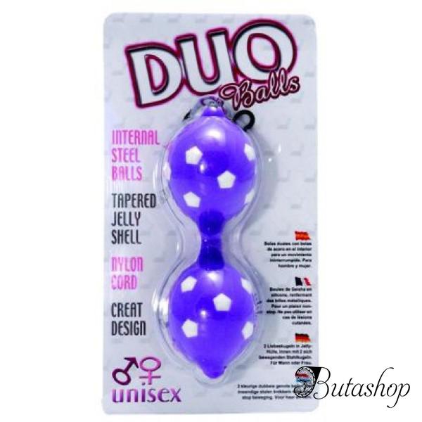 Вагинальные шарики Duo Balls, фиолетовые - butashop.com