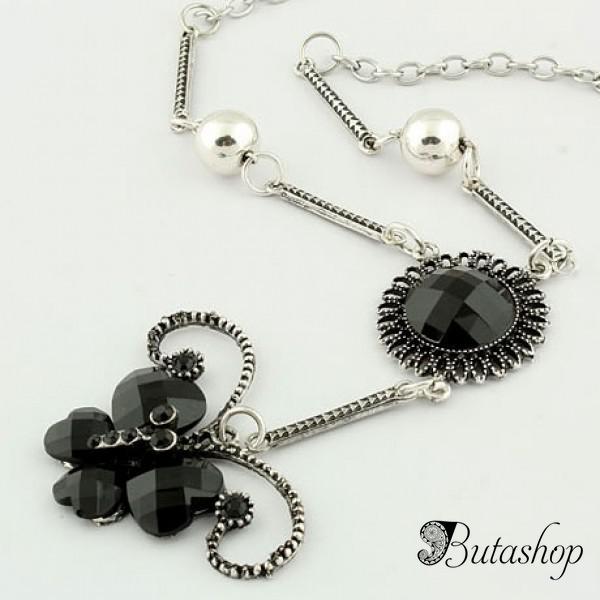 РАСПРОДАЖА! Серебристое ожерелье с бабочкой - butashop.com