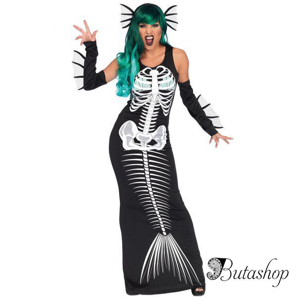 карнавальный костюм косплей скелет сирена - butashop.com