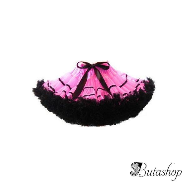 Черно-розовая тюлевая юбочка - butashop.com