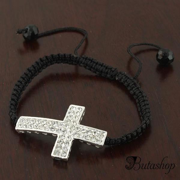 РАСПРОДАЖА! Плетеный браслет с крестиком - butashop.com