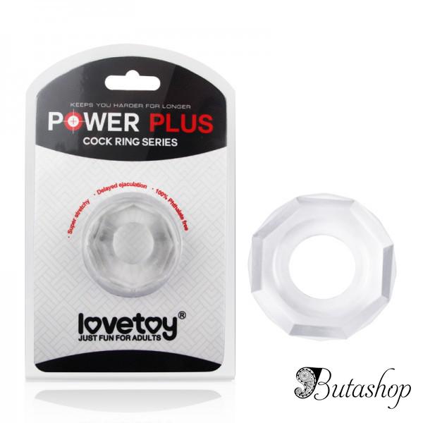 Прозрачное эрекционное кольцо Power Plus без вибрации - butashop.com