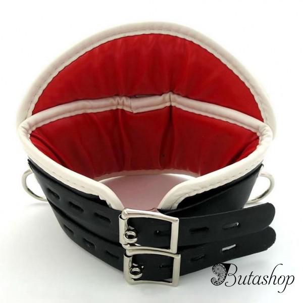 Черный-красный медицинский корсет для шеи Deluxe Padded - butashop.com