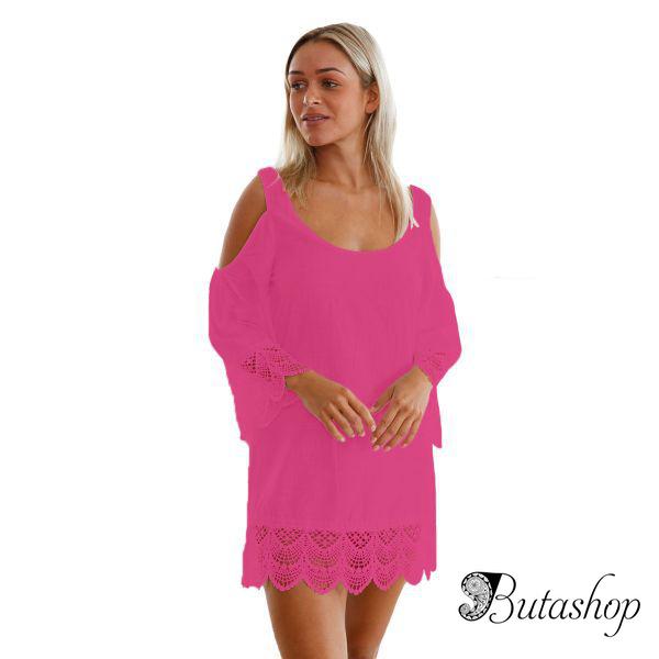 Пляжное платье с открытыми плечами - butashop.com