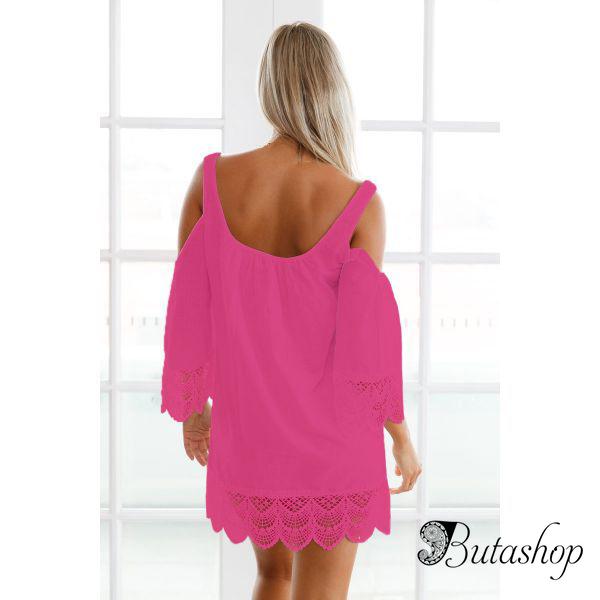 Пляжное платье с открытыми плечами - butashop.com