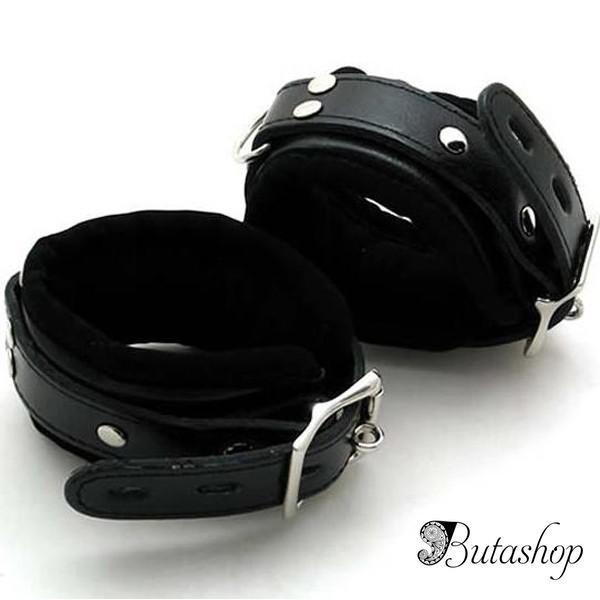 Черные кожаные наножники с внутренней подкладкой - butashop.com