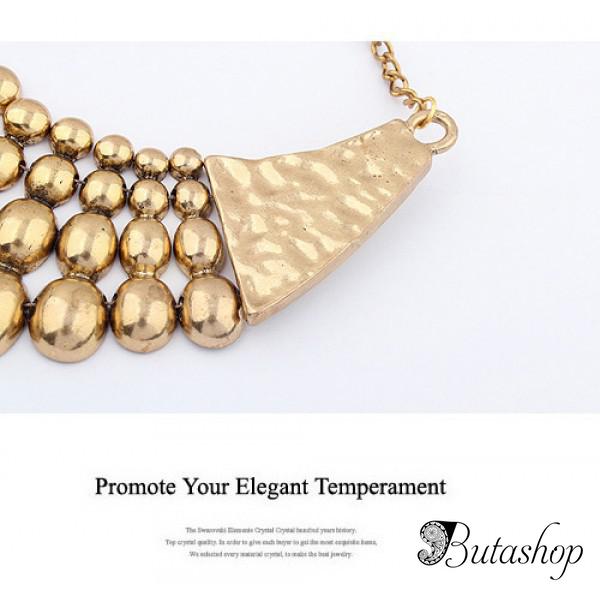 РАСПРОДАЖА! Шикарное золотое ожерелье - butashop.com
