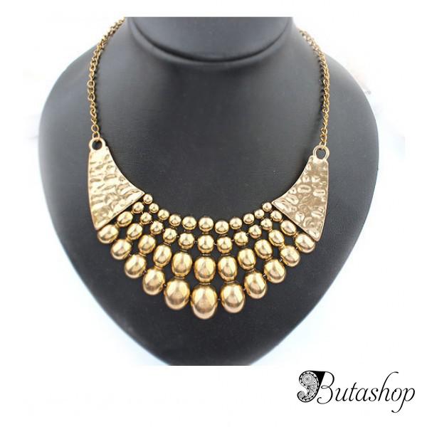РАСПРОДАЖА! Шикарное золотое ожерелье - butashop.com