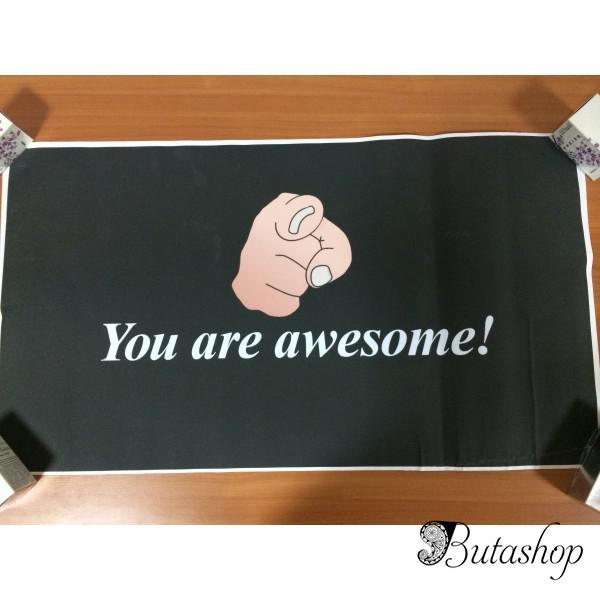 РАСПРОДАЖА! Наклейка You are awesome - butashop.com
