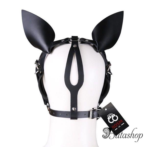 Фетиш маска кролика, кожаная маска PlayBoy - butashop.com