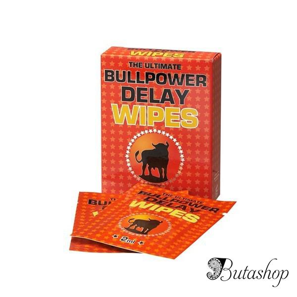 Салфетки для задержки эякуляции Bull Power Wipes 6 шт. по 2 мл. - butashop.com