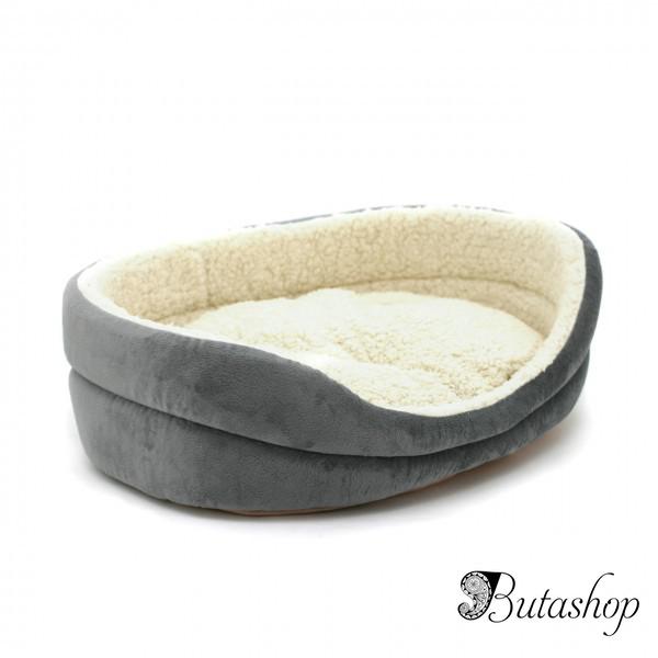 РАСПРОДАЖА! Лежак для собак овальный серый - butashop.com