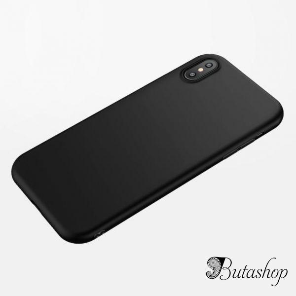 РАСПРОДАЖА! Чехол для Iphone XS / Iphone X / Iphone 10 из тонкого матового TPU черный - butashop.com