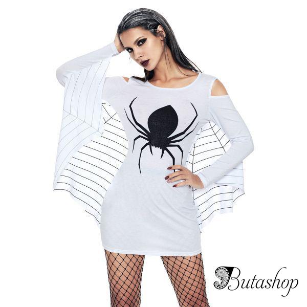 белое карнавальное платье-паука из джерси - butashop.com