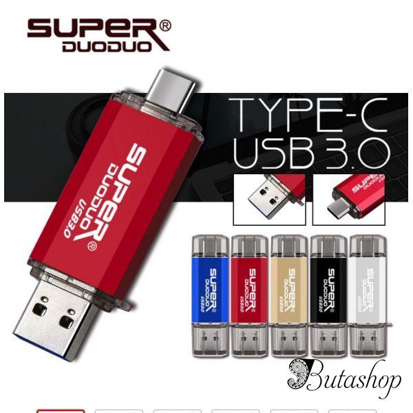 флеш накопитель flash drive usb 3.0 128gb type-c micro-usb - butashop.com