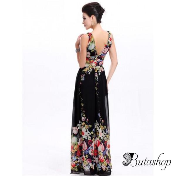 РАСПРОДАЖА! Черное платье с ярким принтом - butashop.com