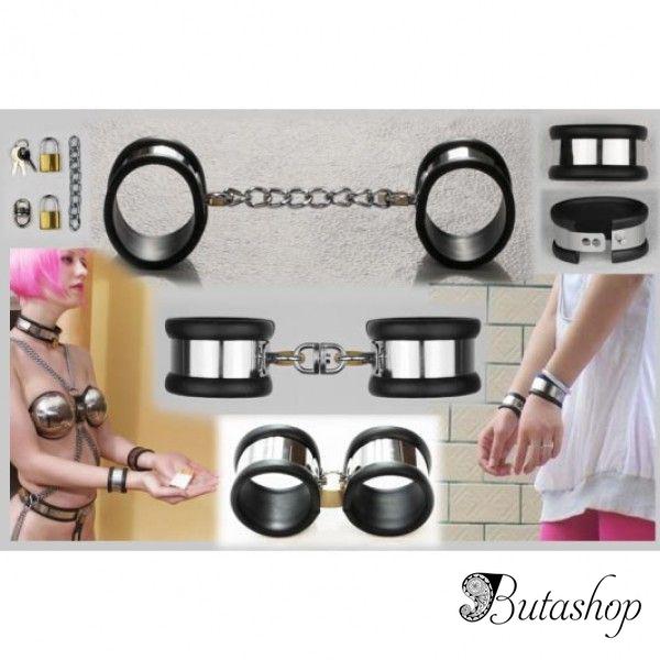 Женские наручники с силиконовой подкладкой - butashop.com