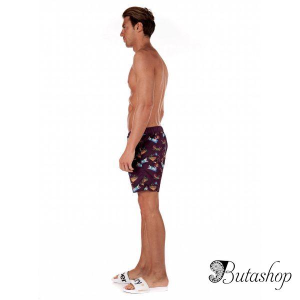 Мужские плавательные шорты Scotch & Soda Swim Shorts-Bordeaux - butashop.com