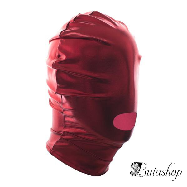 Закрытая красная маска с отверстиями для рта - butashop.com