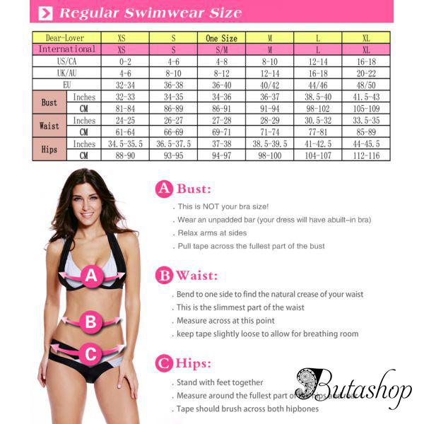Розовый купальник с вязанымивставками - butashop.com