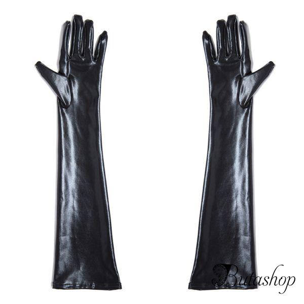 Черные виниловые перчатки - butashop.com