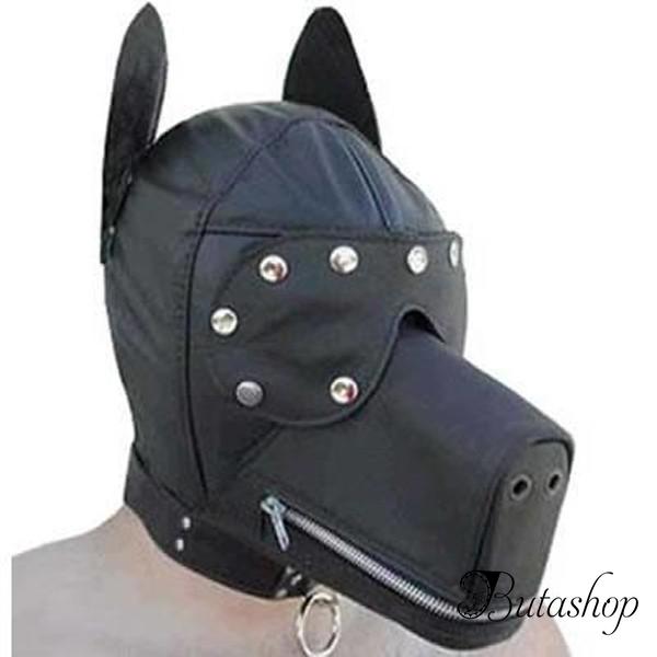 Черный намордник в форме собаки - butashop.com