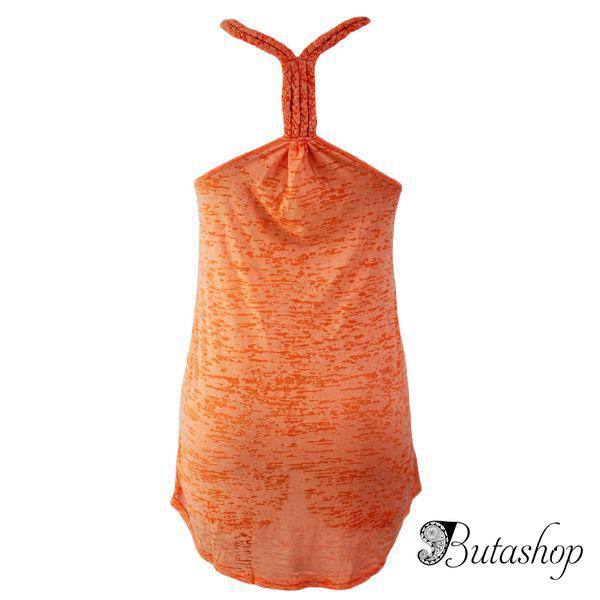 Оранжевое пляжное платье - www.butashop.com