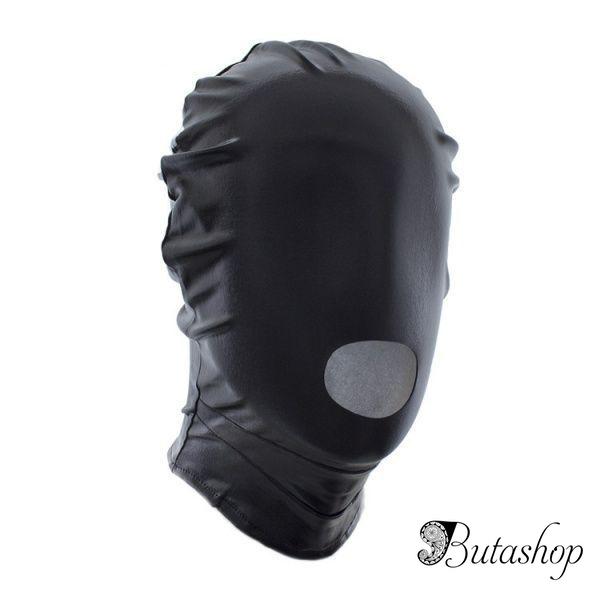 Черная виниловая маска с вырезами для рта - butashop.com