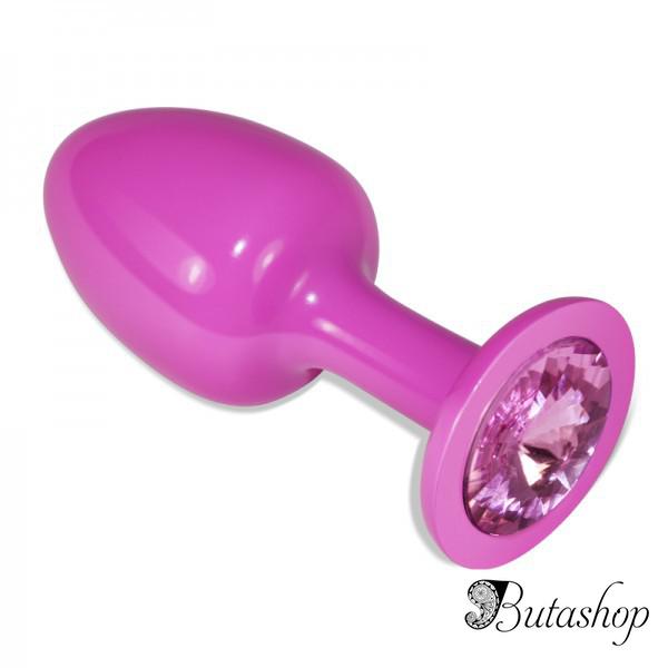 Розовая гладкая анальная пробка Rosebud Pink - butashop.com