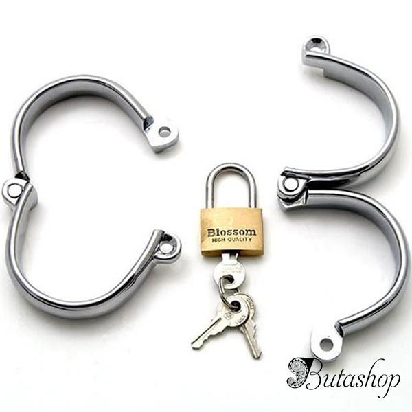 Мужские стальные наручники из стали - butashop.com