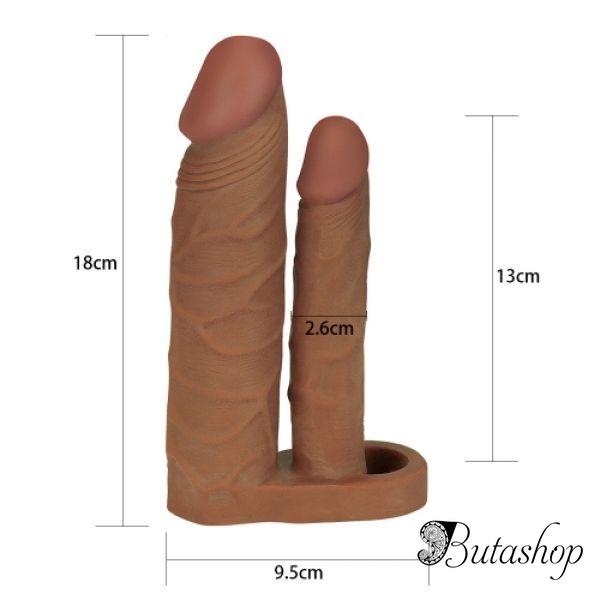 Pleasure X Tender Double Penis Sleeve - butashop.com