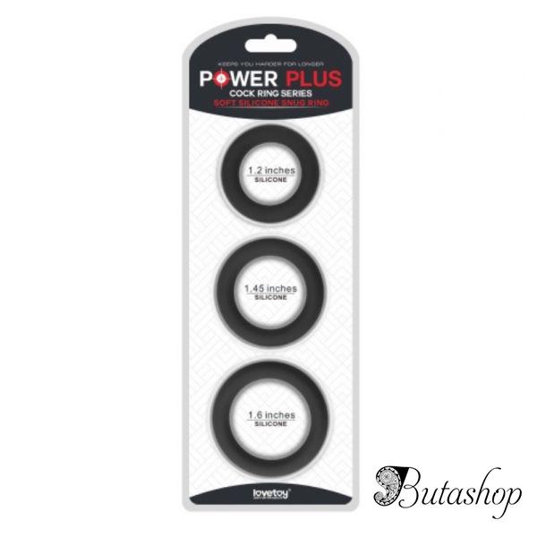 Мягкие силиконовые кольца для пениса Power Plus Soft Silicone Pro Ring - www.butashop.com