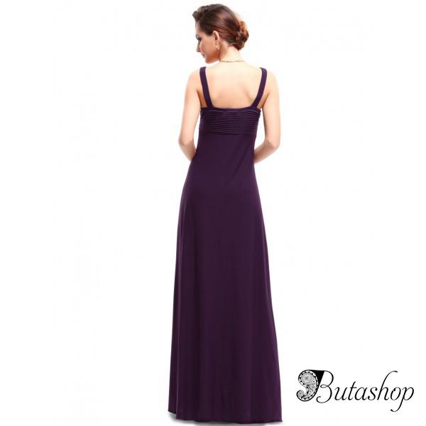 РАСПРОДАЖА! Вечернее длинное платье на бретельках черное - butashop.com